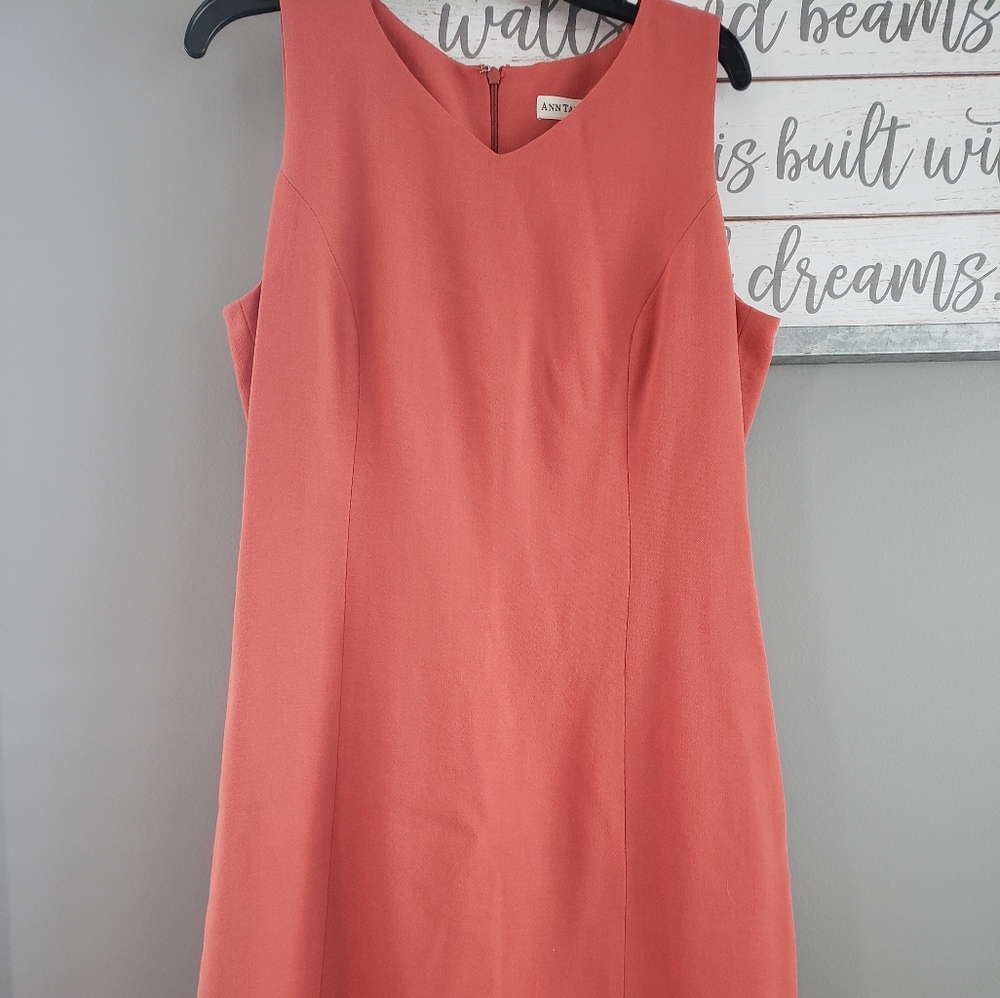 Ann Taylor Salmon Sheath Dress